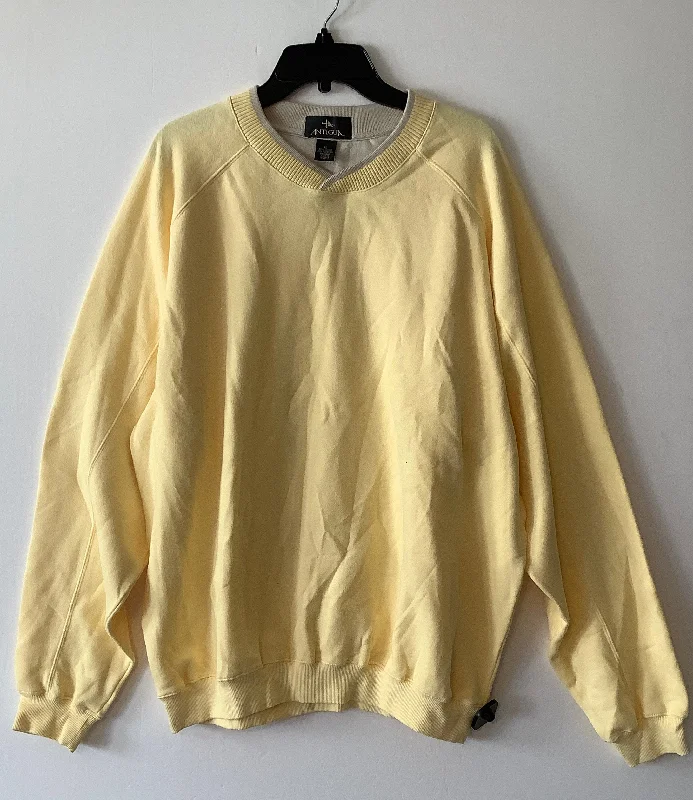 Sweatshirt with cloud hem -Sweatshirt Crewneck By Clothes Mentor In Yellow, Size: Xl