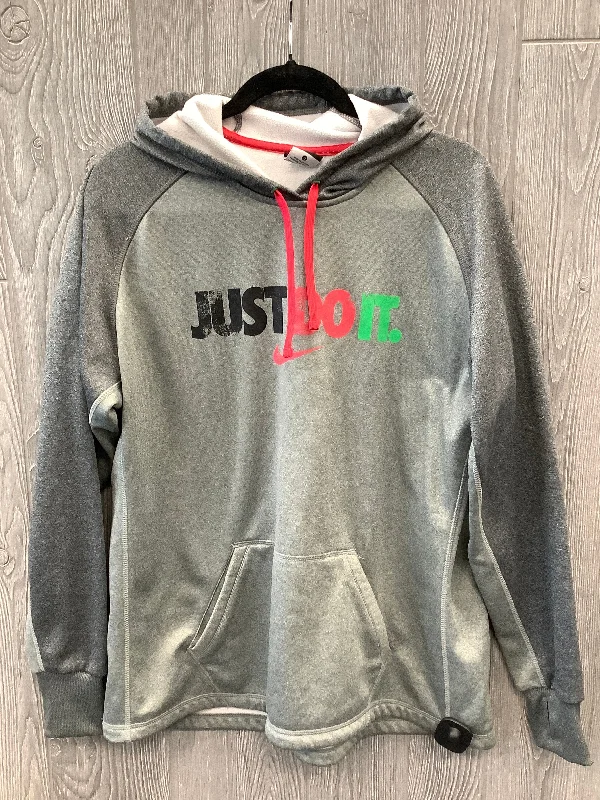 Sweatshirt for school events -Athletic Sweatshirt Hoodie By Nike Apparel In Grey, Size: Xl