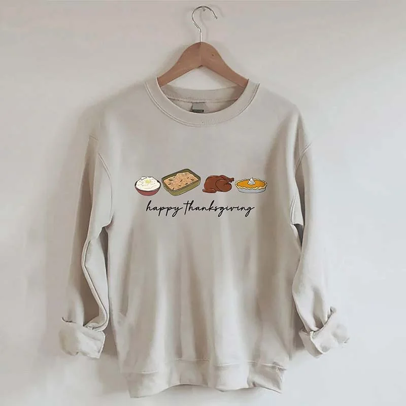 Sweatshirt for outdoor games -Happy Thanksgiving Sweatshirt