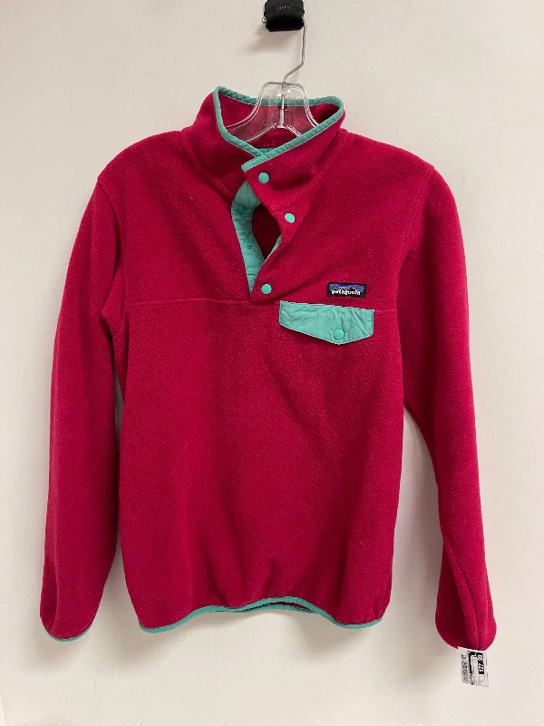 Sweatshirt for outdoor nights -Athletic Sweatshirt Collar By Patagonia In Pink, Size: S