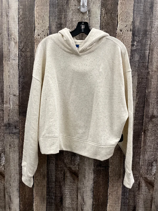 Sweatshirt with long hem -Sweatshirt Hoodie By Old Navy In Beige, Size: L