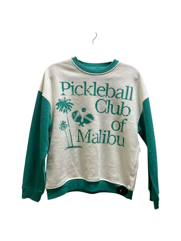 Sweatshirt with leaf hem -Sweatshirt Crewneck By Grayson Threads In Green, Size: Xs