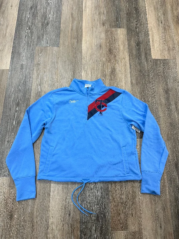 Sweatshirt with short hem -Athletic Sweatshirt Crewneck By Nike Apparel In Blue, Size: L