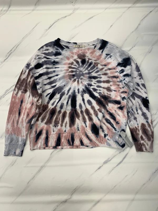 Sweatshirt with wide collar -Sweatshirt Crewneck By Cmc In Tie Dye Print, Size: L