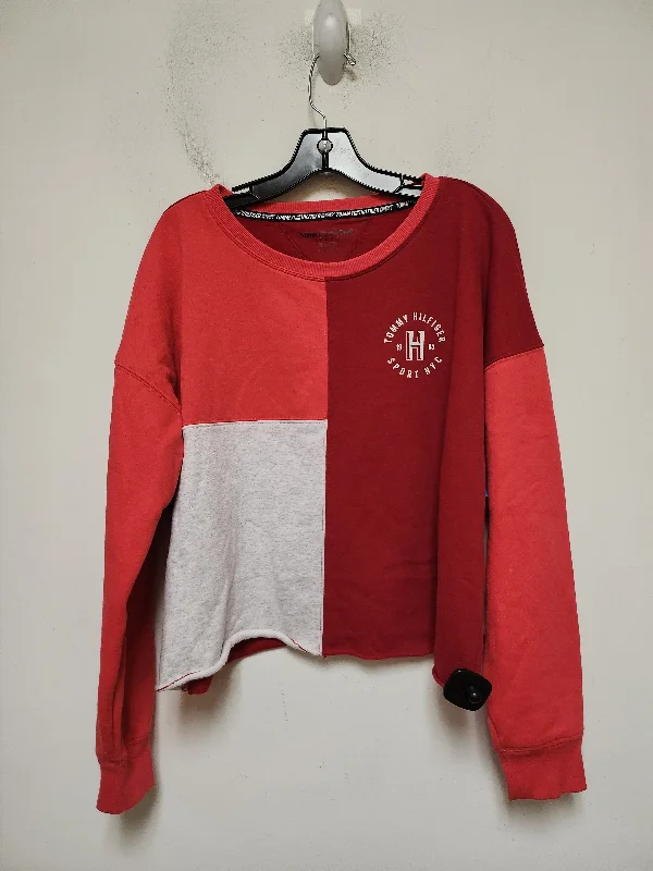 Sweatshirt with long hem -Sweatshirt Crewneck By Tommy Hilfiger In Red, Size: Xl