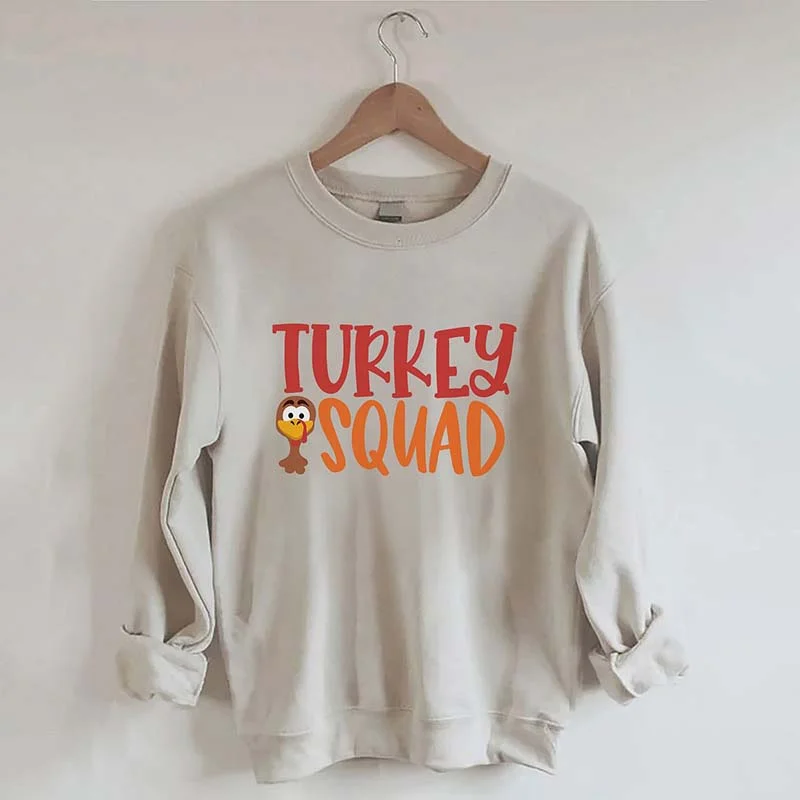 Sweatshirt with front hem -Turkey Squad Sweatshirt