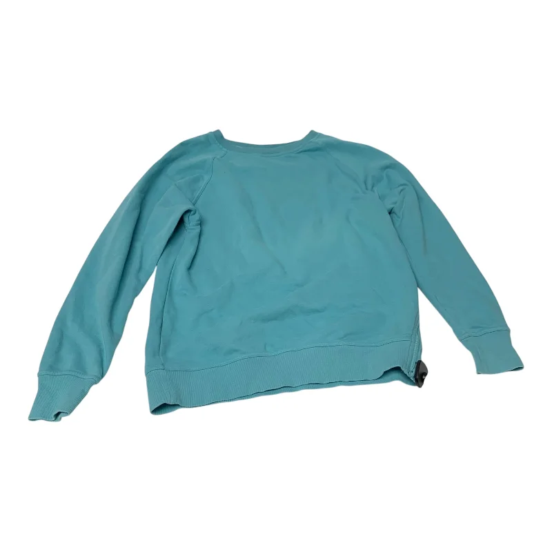 Sweatshirt with stripe cuffs -Athletic Sweatshirt Crewneck By Champion In Blue, Size: S