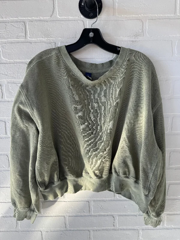 Sweatshirt with wide collar -Sweatshirt Crewneck By Old Navy In Green, Size: Xl