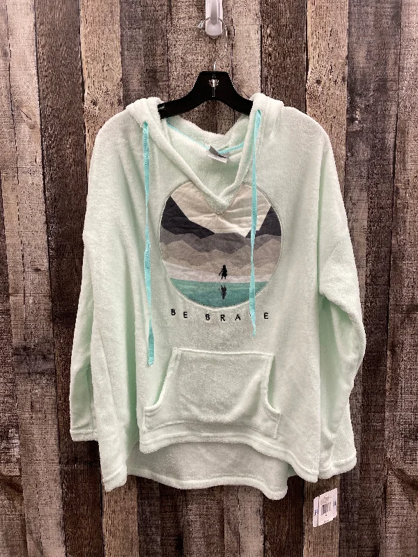 Sweatshirt with side cuffs -Sweatshirt Hoodie By Disney Store In Green, Size: Xl