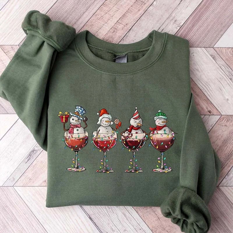 Sweatshirt with front hem -Let Is Snow Winter Lover Sweatshirt