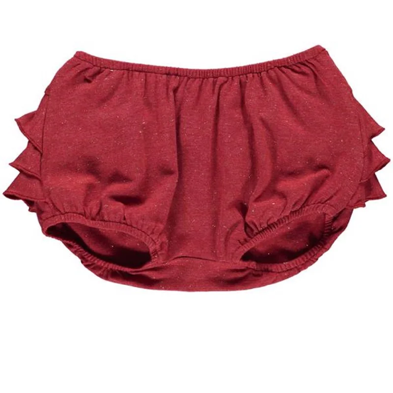 Black cargo shorts sleek -MarMar Red Gold Lurex Poppy Shorts/Bloomers