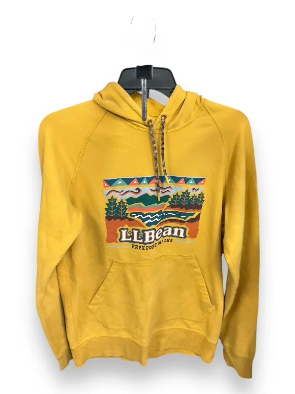 Sweatshirt for outdoor walks -Sweatshirt Hoodie By L.l. Bean In Yellow, Size: S