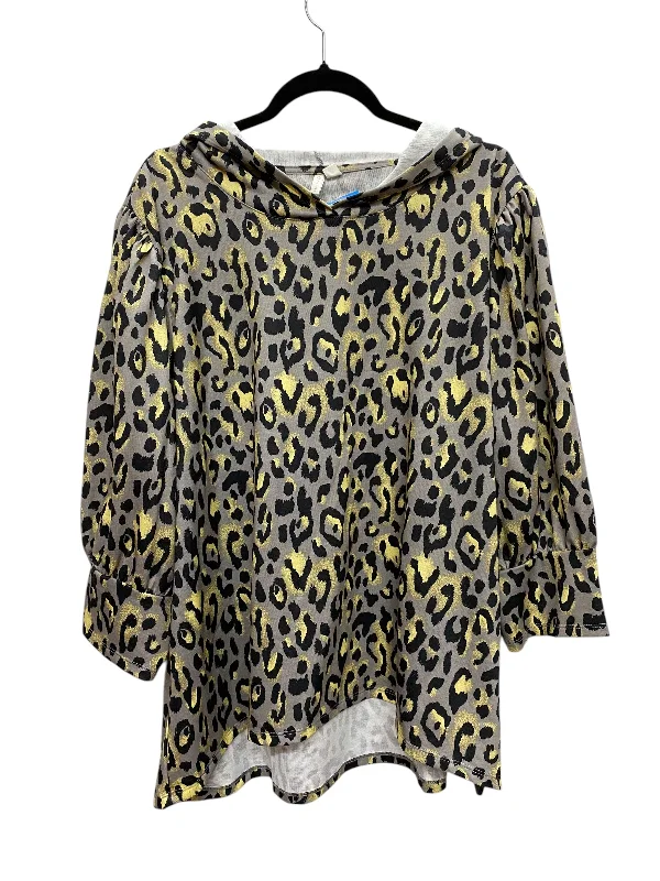 Sweatshirt for school walks -Sweatshirt Hoodie By Cato In Animal Print, Size: 2x