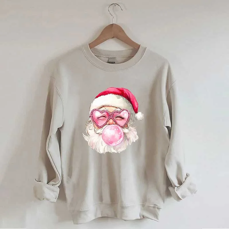 Sweatshirt with alpaca blend -Vintage Santa Christmas Sweatshirt