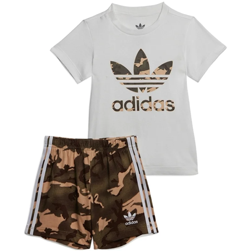 Mid-rise chino shorts relaxed -adidas Originals White Shorts Tee Set