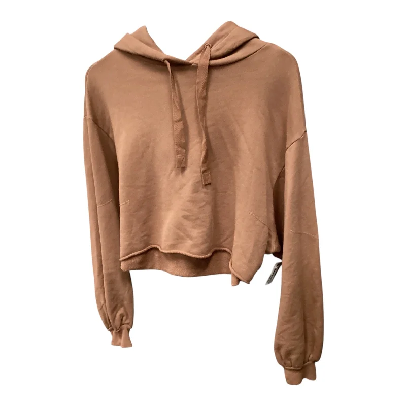 Sweatshirt with front hem -Sweatshirt Hoodie By Frame In Brown, Size: S