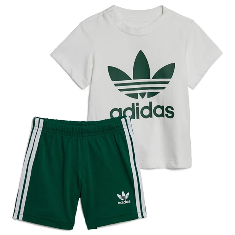 Grey chino shorts neutral -adidas Originals Dark Green Shorts Tee Set