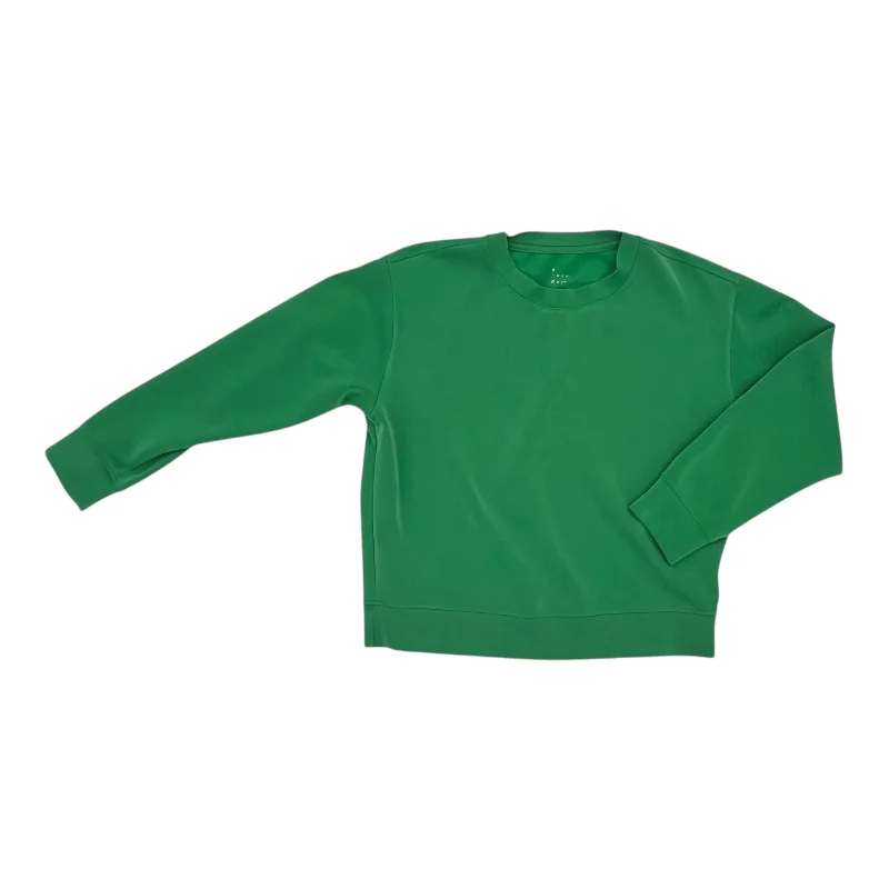 Sweatshirt with swirl cuffs -Sweatshirt Crewneck By A New Day In Green, Size:S