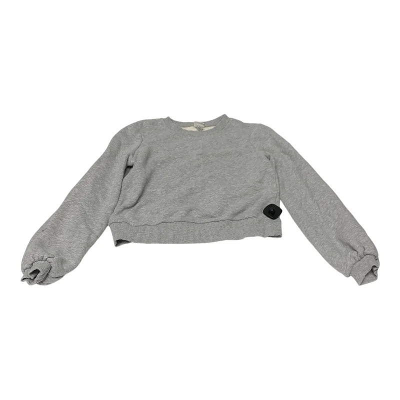 Sweatshirt with leaf sleeves -Sweatshirt Crewneck By A New Day In Grey, Size: Xs