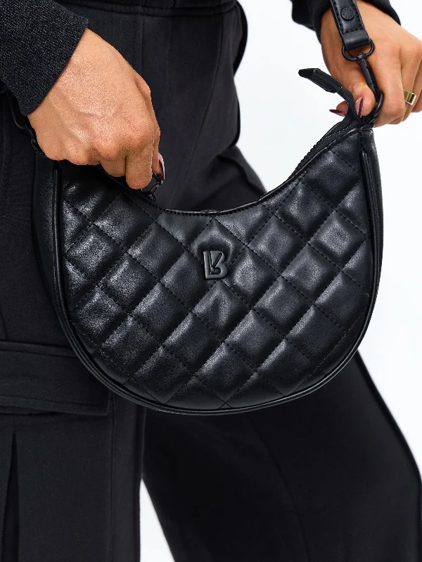 Quilted Crossbody Purse - Onyx Black