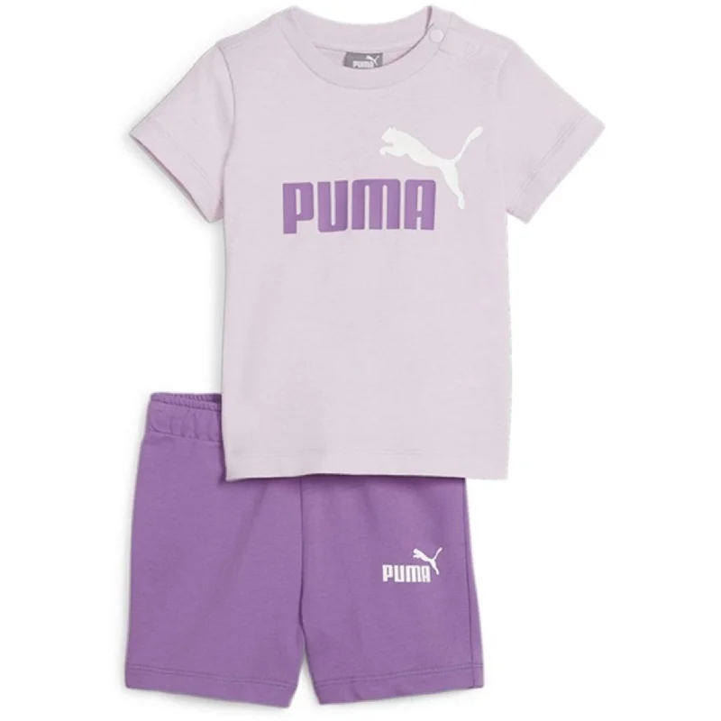 Quilted chino shorts cozy -Puma Minicats T-Shirt And Shorts Set Purple