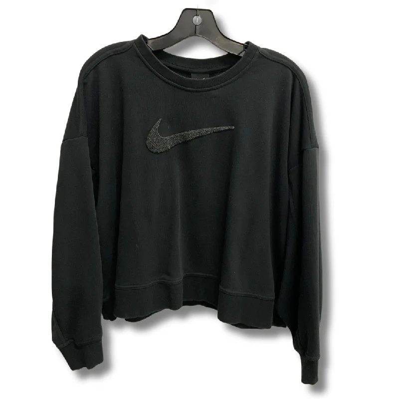 Sweatshirt with back cuffs -Athletic Sweatshirt Crewneck By Nike In Black, Size: Xl