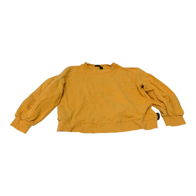 Sweatshirt for spring weddings -Sweatshirt Crewneck By Topshop In Yellow, Size: Xs