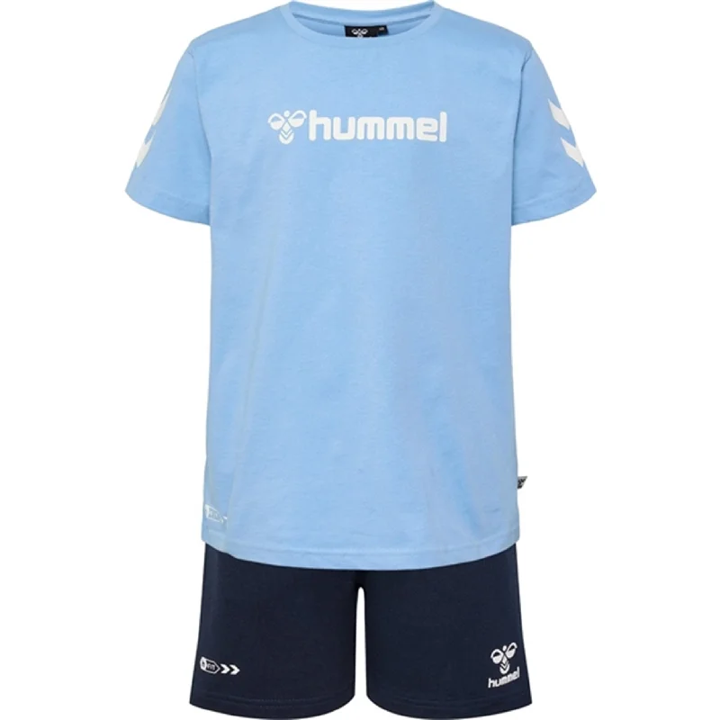 Tie-dye cargo shorts retro -Hummel Dusk Blue Novet Shorts Sæt