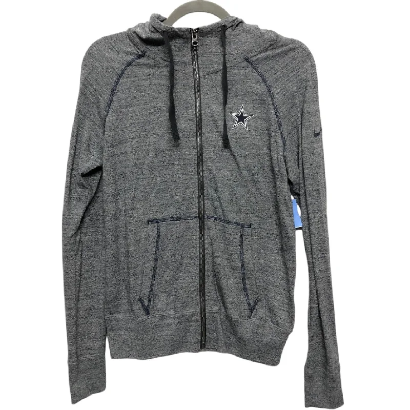 Sweatshirt for fall travel -Sweatshirt Hoodie By Nike Apparel In Grey, Size: Xs