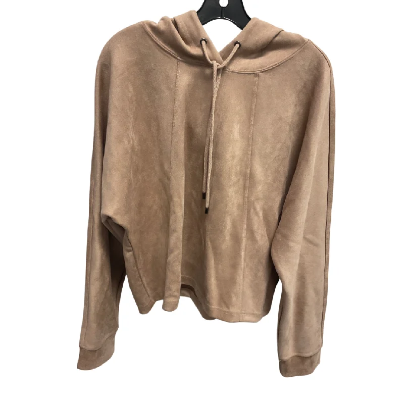 Sweatshirt for summer events -Sweatshirt Hoodie By Tahari By Arthur Levine In Tan, Size: Xl