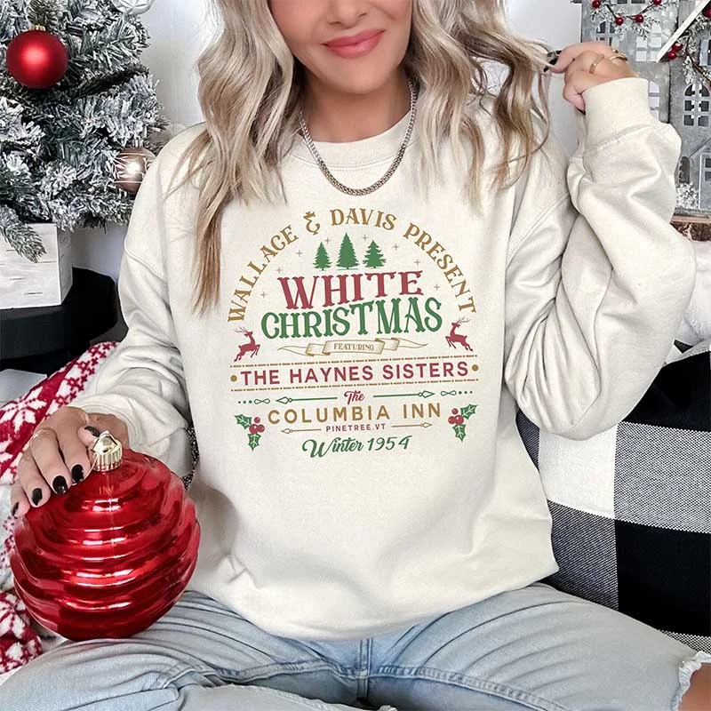 Sweatshirt with sun cuffs -White Christmas Movie Sweatshirt