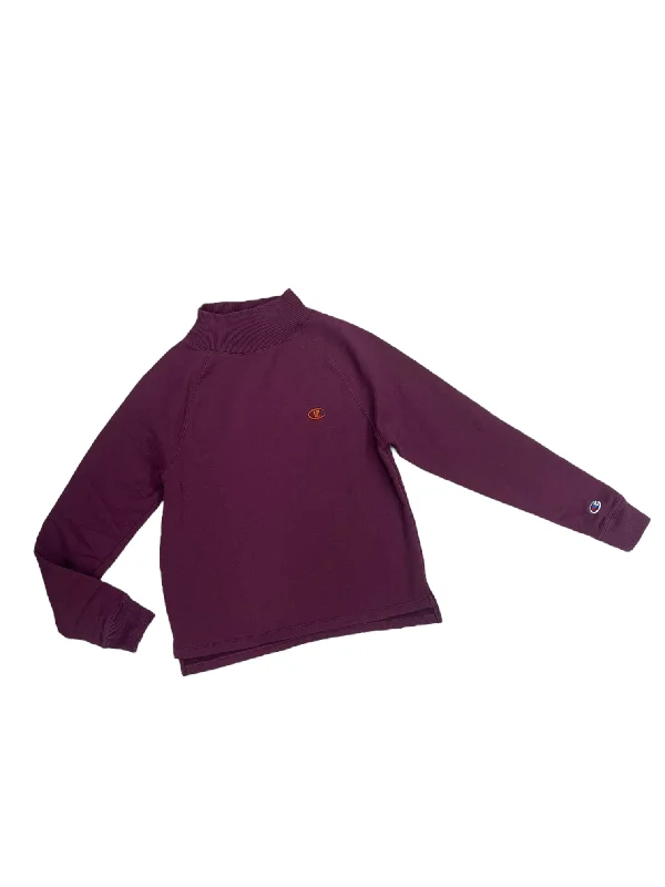 Sweatshirt for summer festivals -Athletic Sweatshirt Crewneck By Champion In Purple, Size: Xs