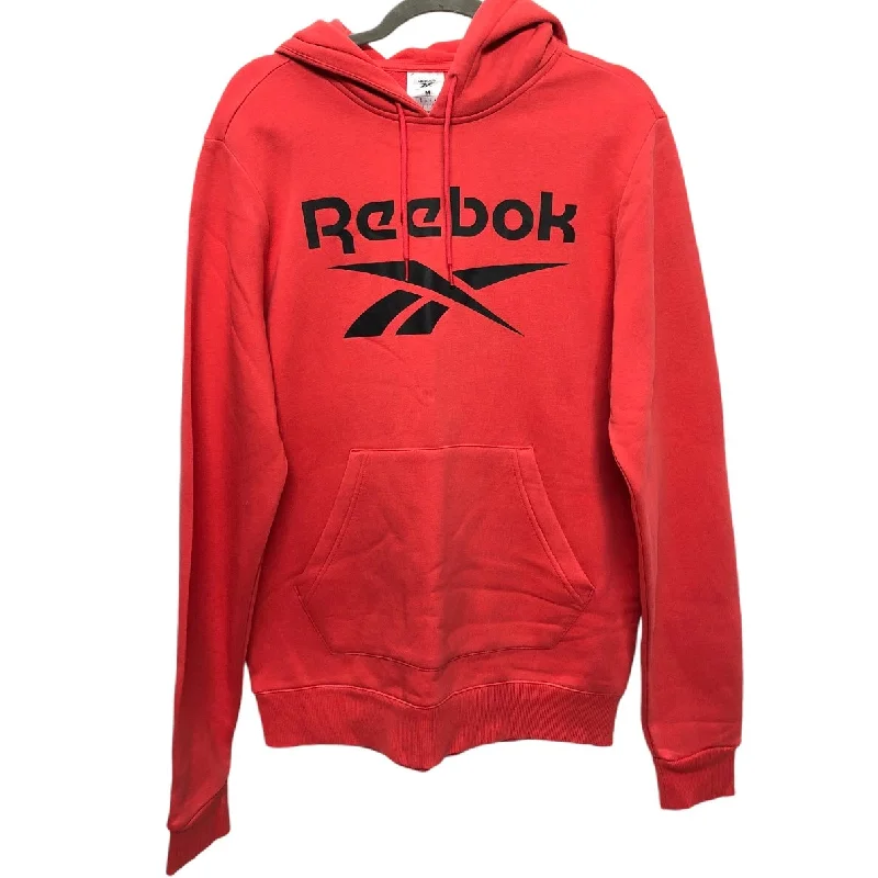 Sweatshirt for summer events -Athletic Sweatshirt Hoodie By Reebok In Pink, Size: M