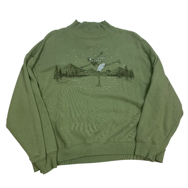 Sweatshirt for outdoor events -Sweatshirt Crewneck By American Eagle In Green, Size: M