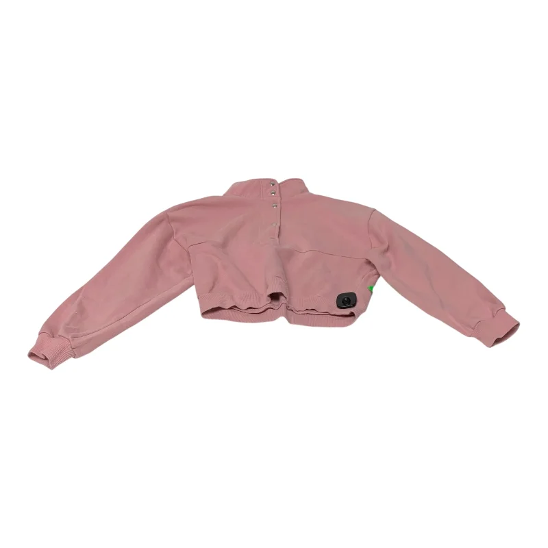 Sweatshirt for outdoor walks -Sweatshirt Collar By Divided In Pink, Size: Xs