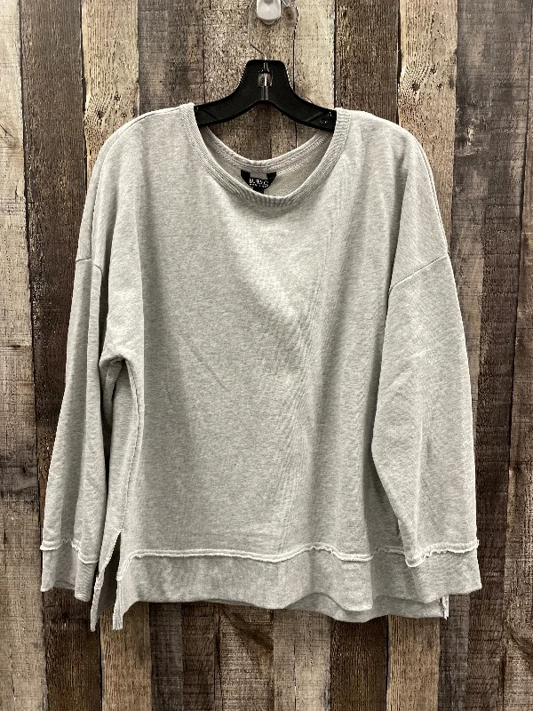 Sweatshirt with side hem -Sweatshirt Crewneck By Buffalo David Bitton In Grey, Size: L