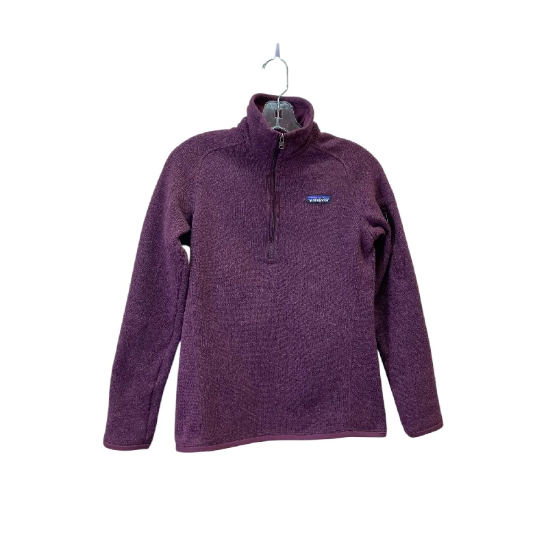 Sweatshirt with sun cuffs -Sweatshirt Collar By Patagonia In Maroon, Size:Xs