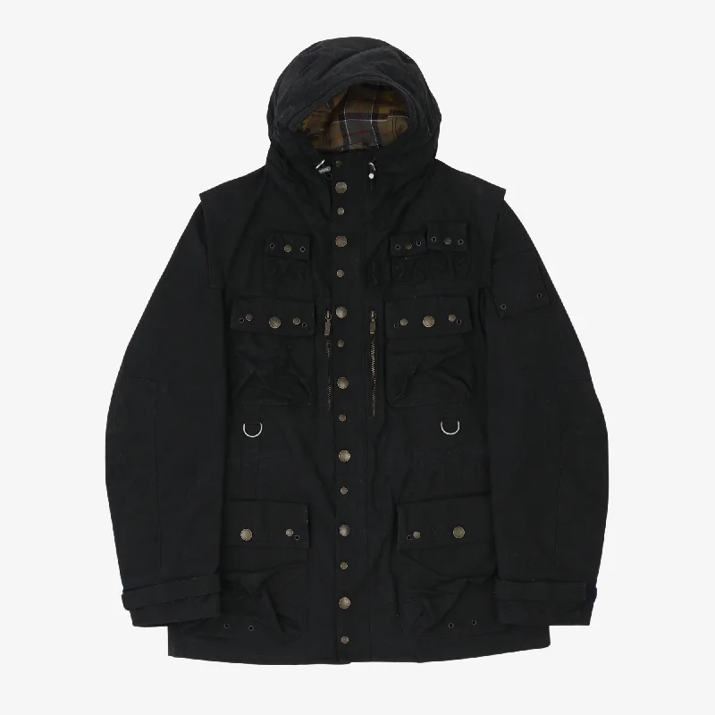 Jacket with cloud hem -Shordace Wax Jacket