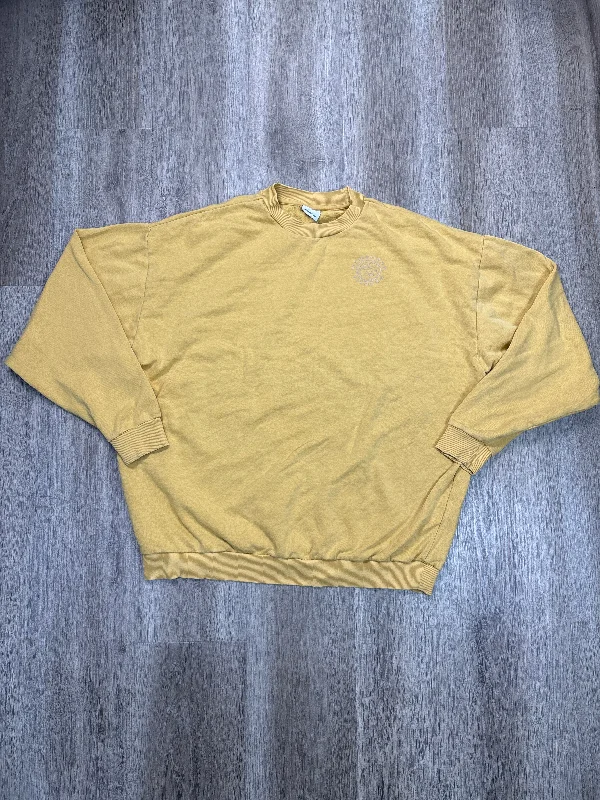 Sweatshirt for summer outings -Sweatshirt Crewneck By Gym Shark In Yellow, Size: S