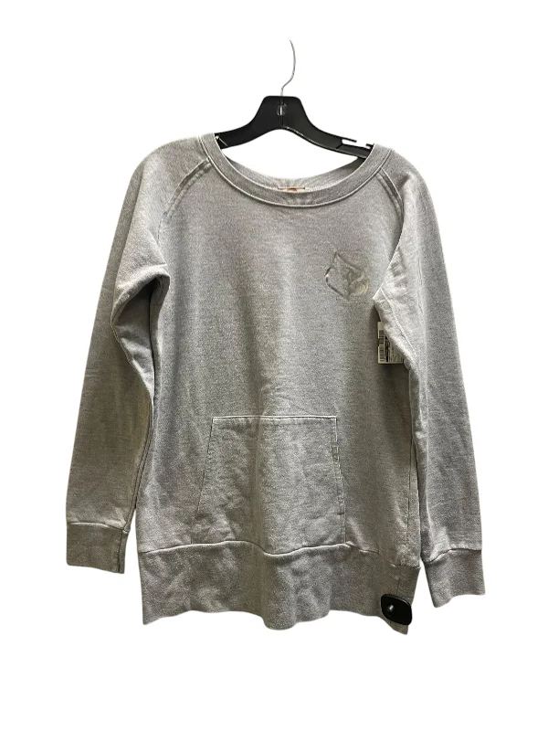 Sweatshirt for cozy events -Sweatshirt Collar By Clothes Mentor In Grey, Size: L