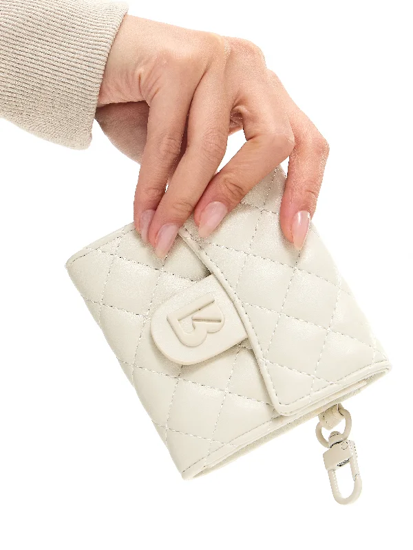 Quilted Wallet - Bone