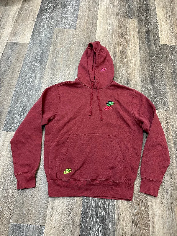 Sweatshirt for cozy events -Sweatshirt Hoodie By Nike In Red, Size: S