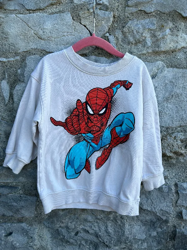 Sweatshirt for holiday travel -Spider-Man beige sweatshirt  3-4y (98-104cm)