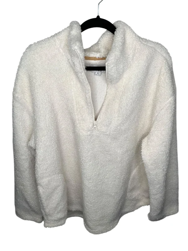 Sweatshirt for fall picnics -Sweatshirt Collar By Koolaburra By Ugg In Beige, Size: Xl