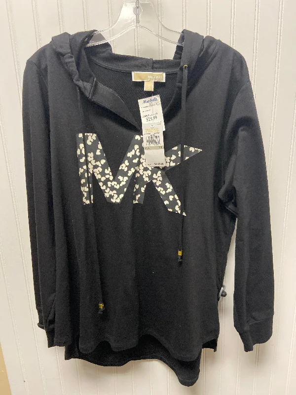 Sweatshirt with grid hem -Sweatshirt Hoodie By Michael By Michael Kors In Black, Size: 1x