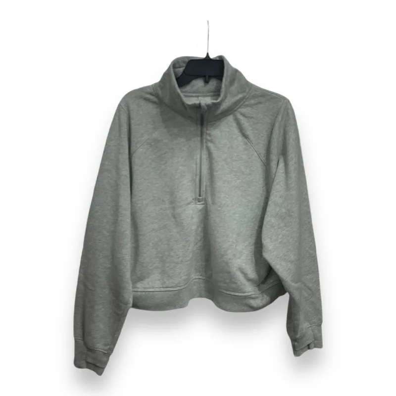 Sweatshirt for spring outings -Athletic Sweatshirt Collar By All In Motion In Grey, Size: Xxl