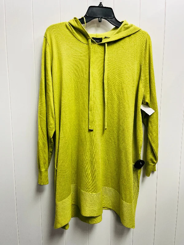 Sweatshirt for spring outings -Sweatshirt Hoodie By Cyrus Knits In Green, Size: Xl