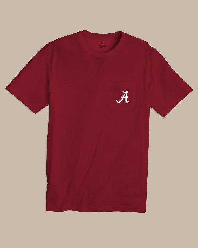 T-shirts with logos branded -Alabama Crimson Tide Gameday Embroidered Short Sleeve T-Shirt