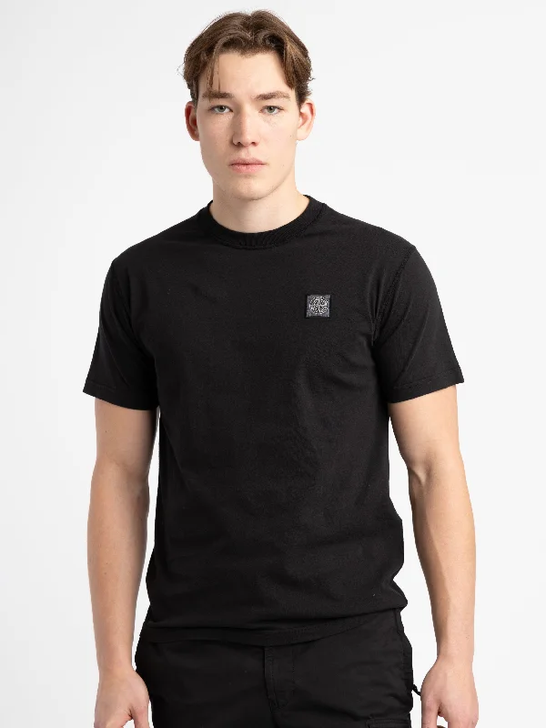 T-shirts with soda prints -Black Cotton T-Shirt