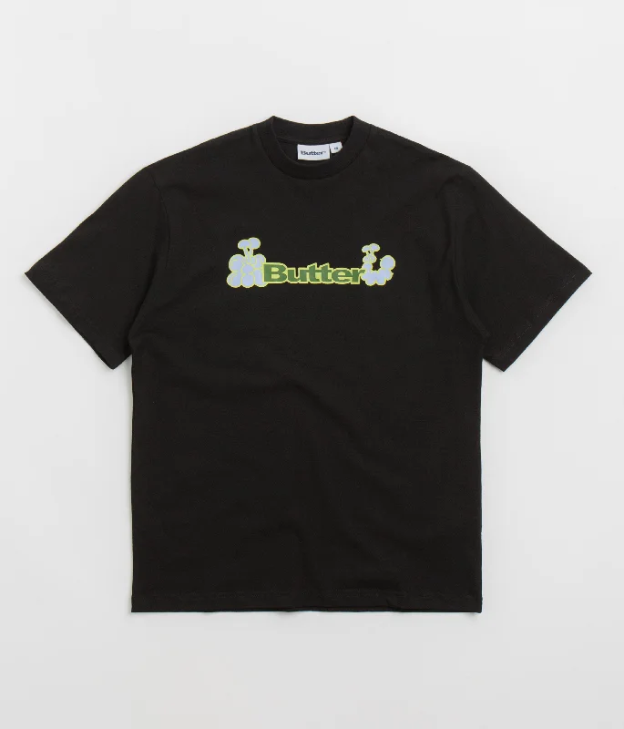 T-shirts for students affordable -Butter Goods Bugs Logo T-Shirt - Black